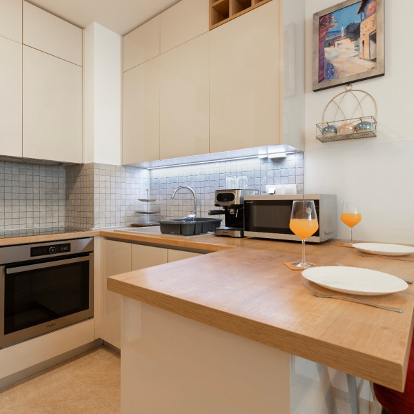 Kuhinja, Brazzo City tour Suite Zadar, Apartmani Brazzo nedaleko mora u srcu Nina, Dalmacija Nin